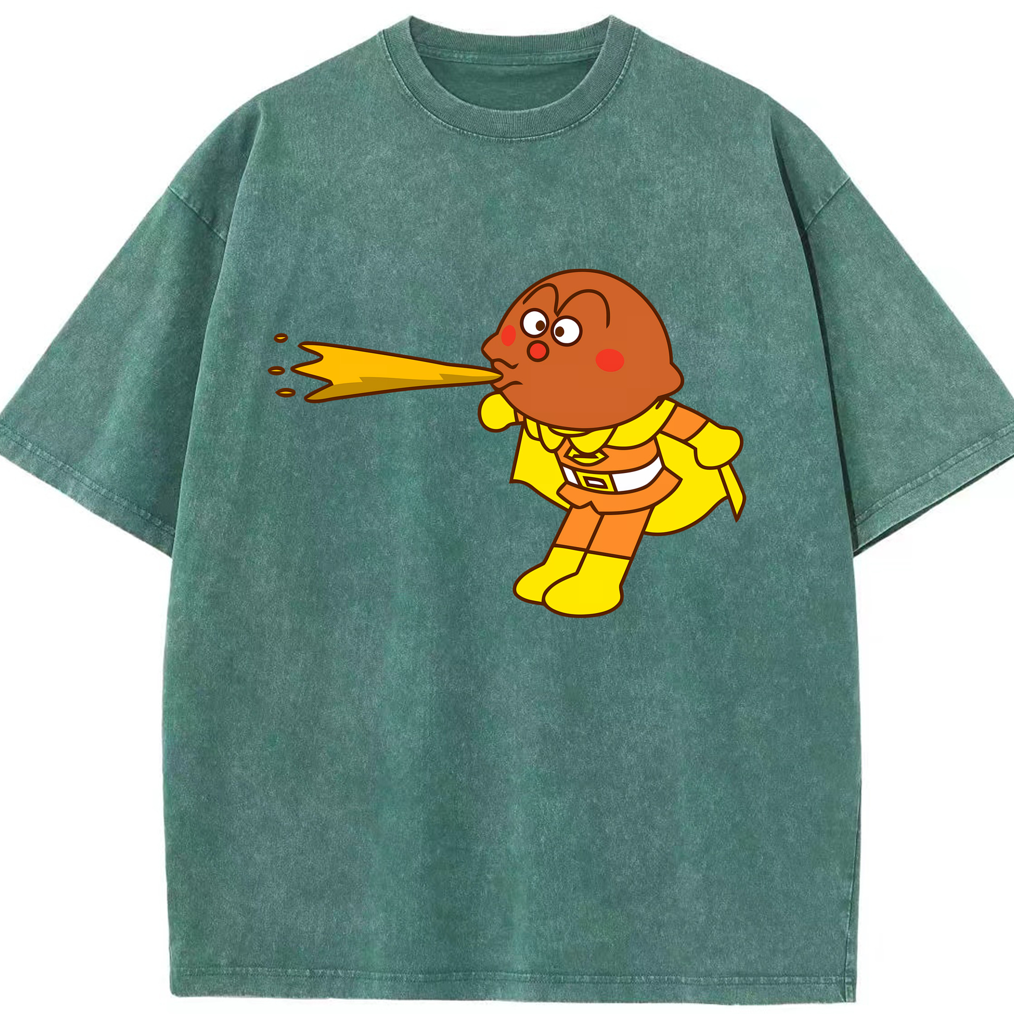 （画像用） アンパンマン Anpanman 綿100% ヴィンテージ風 半袖Tシャツ（フロントプリント）